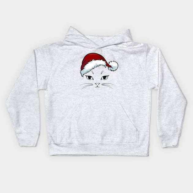 Cat Santaaa T-shirt Kids Hoodie by Uniquewear